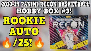 ROOKIE Auto /25! 2023-24 Recon Basketball Hobby Box #3 Unboxing!