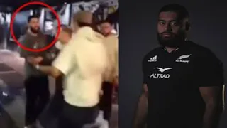 Akira Ioane and rugby legend Justin Marshal have a heated clash Video