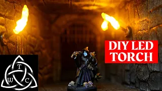 No Wiring Flickering LED Torch for D&D