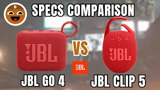 JBL CLIP 5 vs JBL GO 4 Specs Comparison | BrownChocoMilkBoy