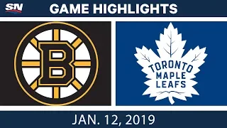 NHL Highlights | Bruins vs. Maple Leafs - Jan. 12, 2019