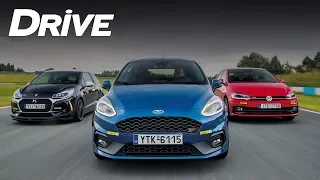 Ford Fiesta ST vs Rivals - Track test by DRIVE Magazine [English subs]