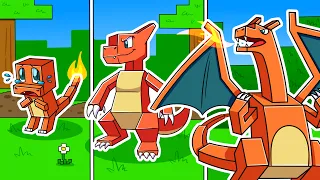 I Survived 1000 DAYS as the FIRE POKEMON CHARMANDER in HARDCORE Minecraft! - Fiery Mobs Compilation