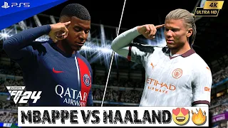 EA FC 24 | Paris Saint-Germain vs Manchester City | Mbappe vs. Haaland - UEFA Champions League | PS5