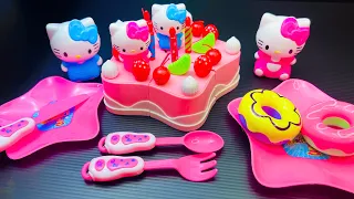11 Minutes Satisfying with Unboxing Hello Kitty Sanrio Cake Kitchen Set | ASMR No Talking EP.18