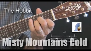 Misty Mountains Cold - The Hobbit - Guitar Lesson