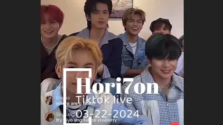 Hori7on - Tiktok Live 03-22-2024 (SM Baguio - Lucky Fansign Event)