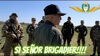 Arenga del Jefe de la Fuerza Aérea Argentina, Brigadier General Xavier Isaac