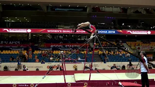 BUI Kim (GER) - 2018 Artistic Worlds, Doha (QAT) - Qualifications Uneven Bars