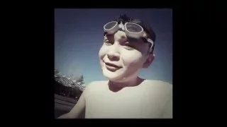 My Little brother jumping in ICE COLD WATER-GoPro
