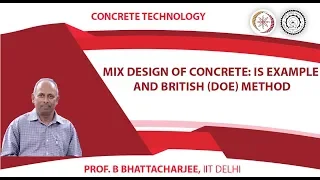 Mix Design of Concrete:IS Example and British (DOE) Method