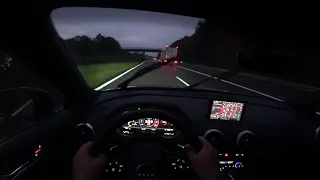 Audi RS3 2019 POV drive acceleration high speed