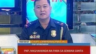 UB: PNP, naghahanda na para sa Semana Santa