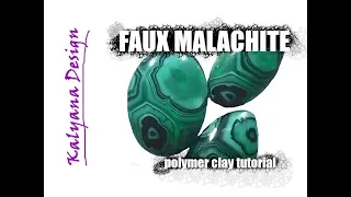 Faux malachite - polymer clay tutorial 271