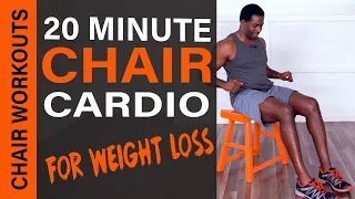 20 Minute Chair Cardio For Weight Loss | Sit And Get Fit.