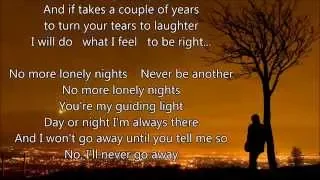 Paul McCartney - No More Lonely Nights - Scroll Lyrics "22"