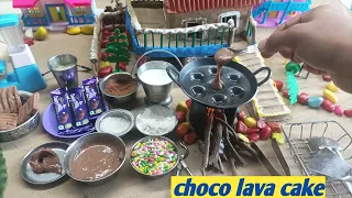 mini choco lava cake | Kids kichen | chocolate recipe # choco lava cake#miniature cooking