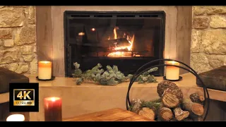 Jazz Piano Lounge Music & Crackling Fireplace 4K Escape the Stress with Fireplace Jazz Ambience