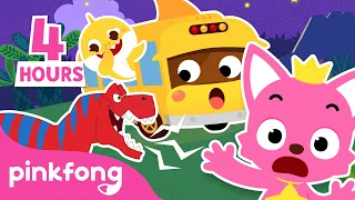 [BEST] Kids Fun Cartoon Compilation | Bus Car Dinosaurs Stories, Baby Shark Hide & Seek | Pinkfong