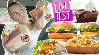 OHA! 🍔 Bei BURGER KING ALLE PRODUKTE & NEUHEITEN bestellen, die ich nicht kenne! LIVE TEST! 🤤 👅