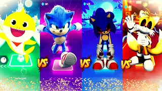 Baby Shark vs Sonic vs Sonic EXE vs Tails EXE | Funny Hop Music