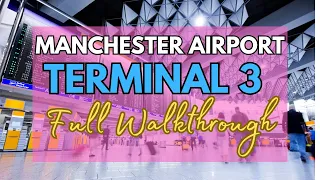 MANCHESTER AIRPORT TERMINAL 3 - FULL WALKTHROUGH INCLUDING DUTY FREE, SHOPS AND RESTAURANTS