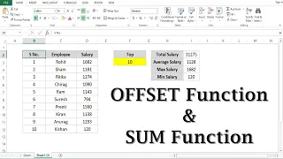 SUM With OFFSET Functions | Advance Excel | Rohit Narang