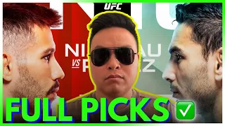 UFC Vegas 91 Nicolau vs Perez FULL CARD PICKS