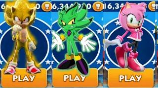 Sonic Dash - Super Sonic VS Jet Sonic VS Amy Dash _ Movie Sonic vs All Bosses Zazz Eggman