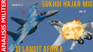 Menegangkan, Pesawat Tempur Sukhoi SU-27 Hajar Telak MiG-29 di Langit Afrika