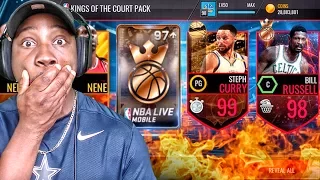 KINGS OF THE COURT PACK OPENING w/97 + OVR MASTER! NBA Live Mobile 16 Gameplay Ep. 129