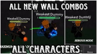 All CHARACTERS NEW WALL COMBOS | The Strongest Battlegrounds