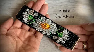 МК/DIY Ромашки / Chamomile bead bracelet / Браслет з бісеру / @nataliyacreativehome3135