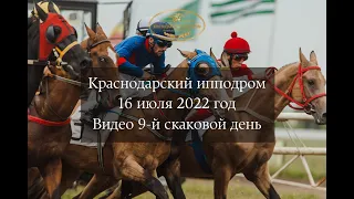 Видео 9 скаковой день   16 07 2022г  Краснодарский ипподром