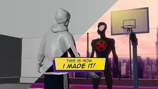 how I made "SPIDER-VERSE Basketball" in Blender (Breakdown)