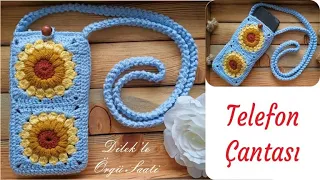 Crochet Phone Bag / Tığ İşi Basit ve Şık Telefon Çantası / Telefon Kılıfı Yapımı / PART 1