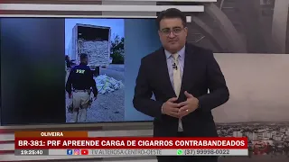 BR-381: PRF apreende carga de cigarros contrabandeados em Oliveira