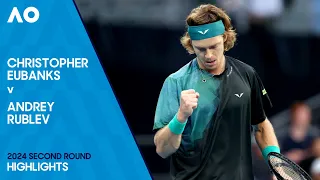 Christopher Eubanks v Andrey Rublev Highlights | Australian Open 2024 Second Round