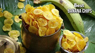 100% బెస్ట్ బనానా చిప్స్ | Perfect Banana Chips recipe in Telugu || Kerala Nendran chips@VismaiFood