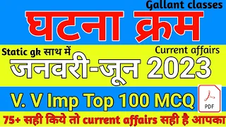 Current affairs 2023 | January to june 2023 current affairs | gallant classes | Rahul choudhry sir |