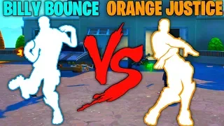 FORTNITE BILLY BOUNCE EMOTE VS ORANGE JUSTICE EMOTE!!!