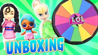 Spin The Wheel Game with LOL Surprise Dolls and Princesses! HUGE Toy Unboxing! | Princess World