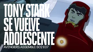 Tony Stark se vuelvve adolescente con la Gema del Tiempo | Avengers Assemble