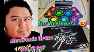 Panalo🏆 Unboxing Cheap Electronic Roll-up Drum🥁 Kit