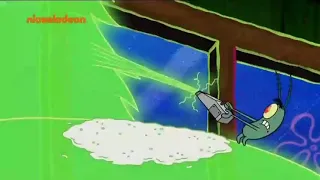 Plankton tries to steal the dutchman's dandruff