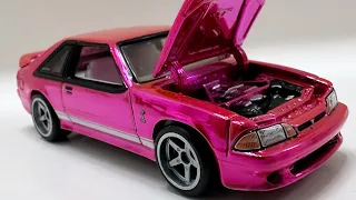 Hot Wheels 1993 Ford Mustang Cobra R (2024 Pink RLC Exclusive!)
