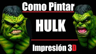 Como pintar Hulk realista//Impresión 3d resina//Tutorial aerógrafo en español