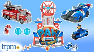 PAW PATROL: THE MOVIE Ultimate City Tower and Chase & Marshall Transforming City Vehicles Review!