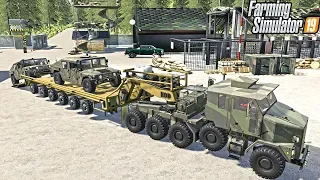 BUILDING (SECRET) MILITARY BASE | HUMVEE + ARMORED VEHICLES | FARMING SIMULATOR 2019