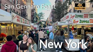 NYC Walk: San Gennaro Feast in Little Italy [4K]